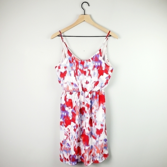 Lush Multicolor Strap Faux Wrap Dress Medium - Picture 7 of 7